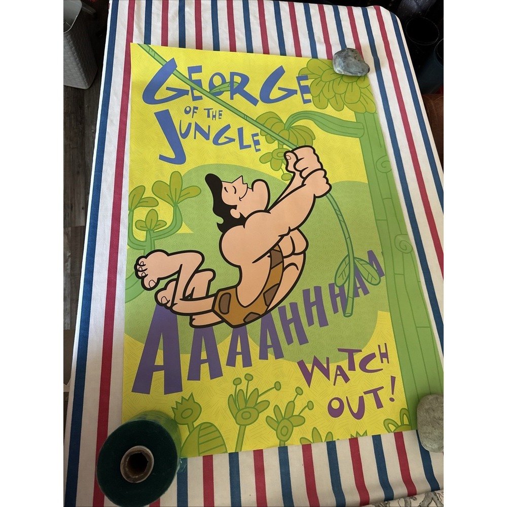 Vintage George Of The Jungle Poster 22 X 32.5